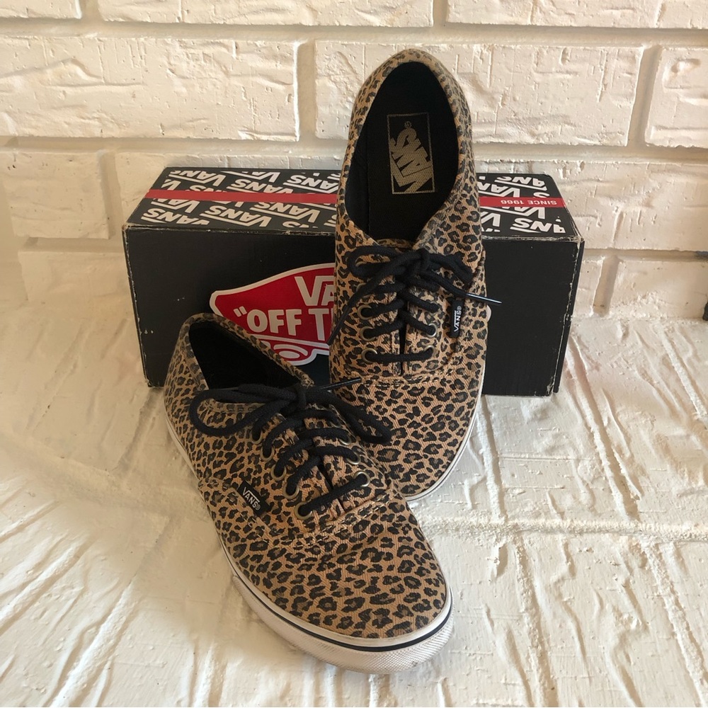 Leopard Cheetah Animal Print Vans Sneakers Shoes